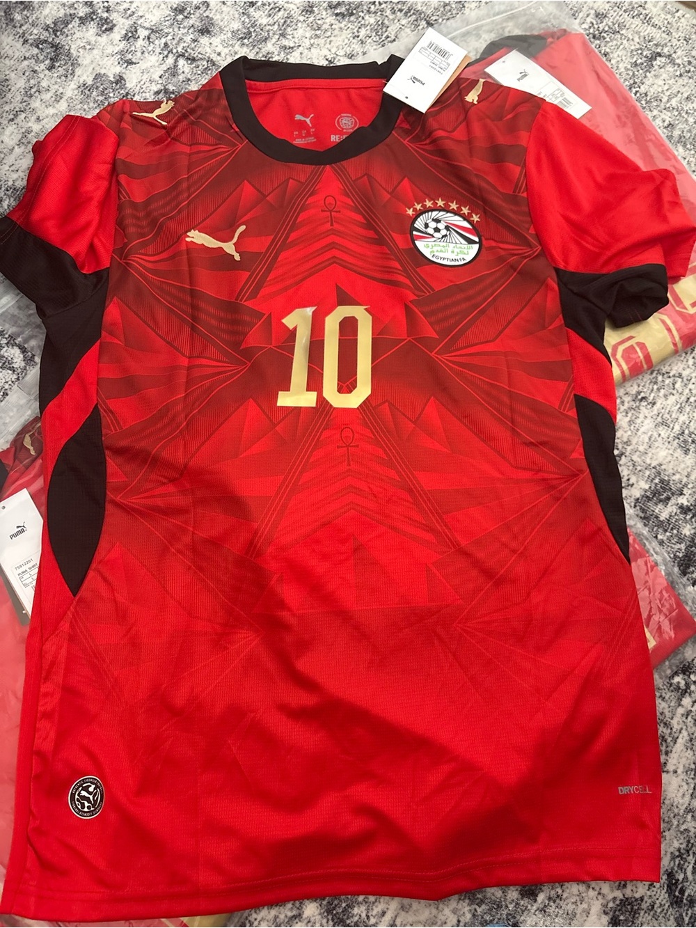 Pumas men’s Egypt home jersey Salah World Cup shirt slim fit